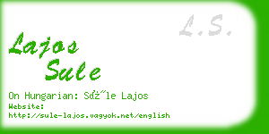 lajos sule business card